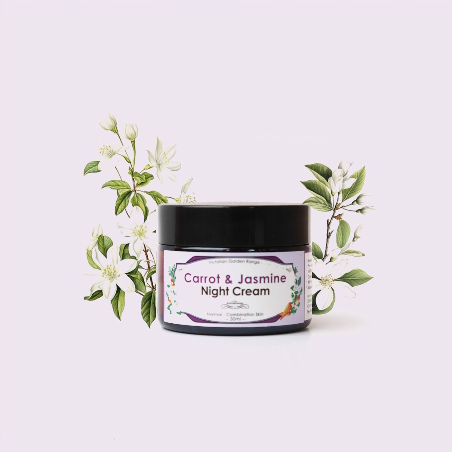 The Victorian Garden - Carrot &amp; Jasmine Night Cream - 50ml