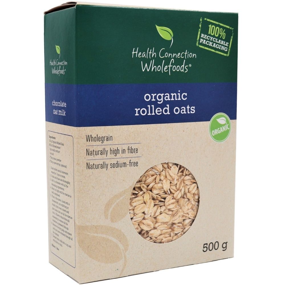 Health Connection Wholefoods - Oats, Rolled, Organic - 500g