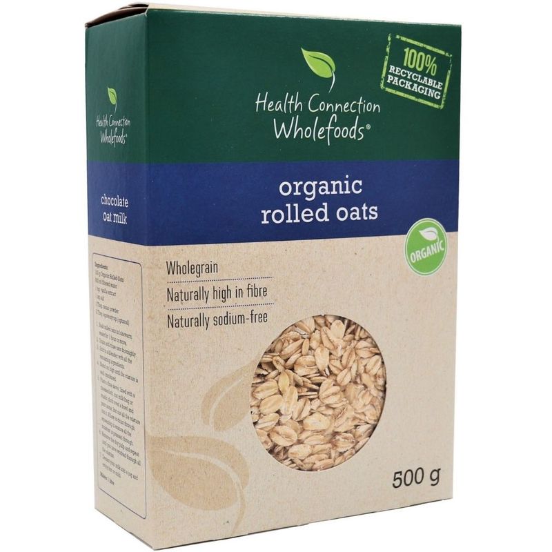 Health Connection Wholefoods - Oats, Rolled, Organic - 500g
