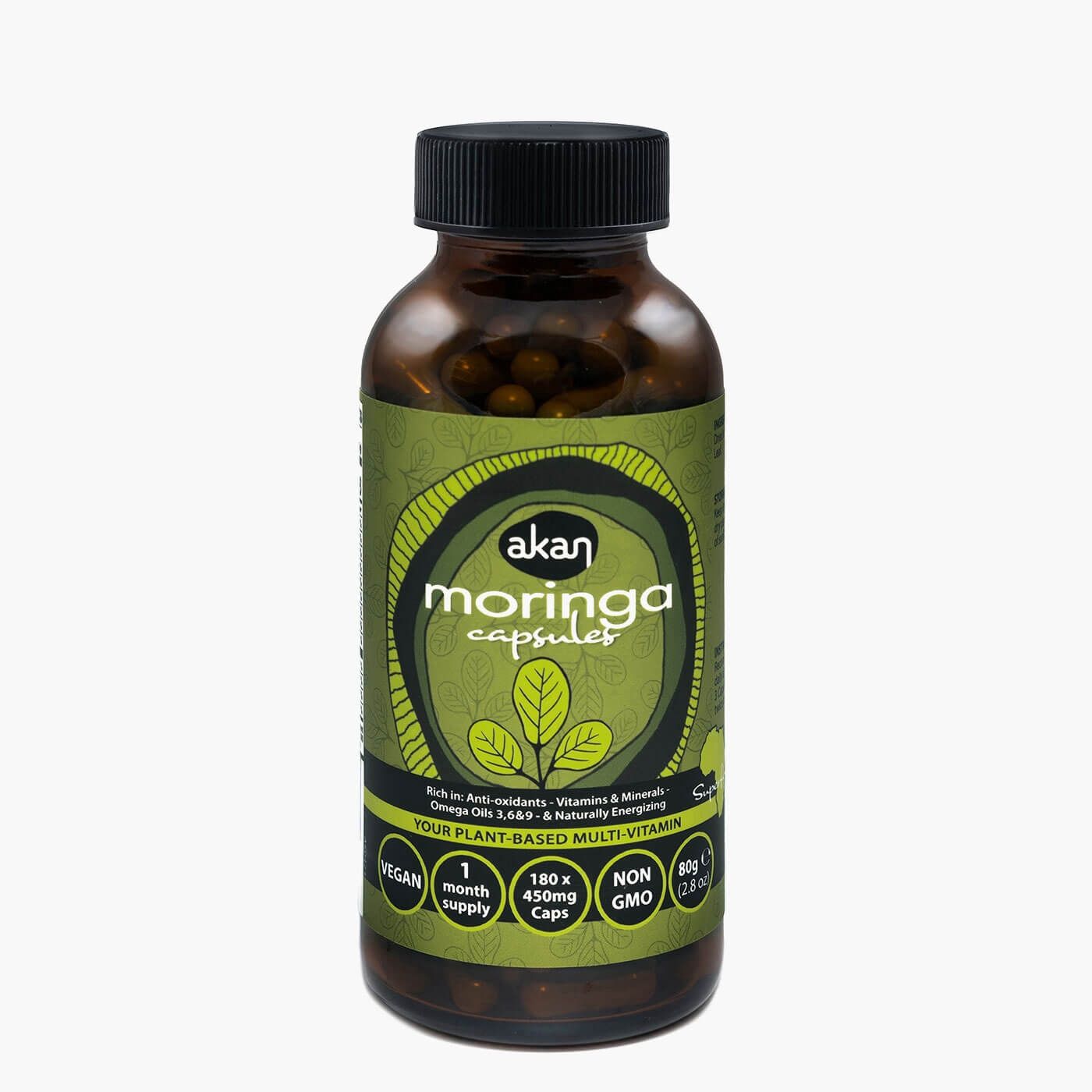 Akan - Moringa Vegan Capsules - 180's