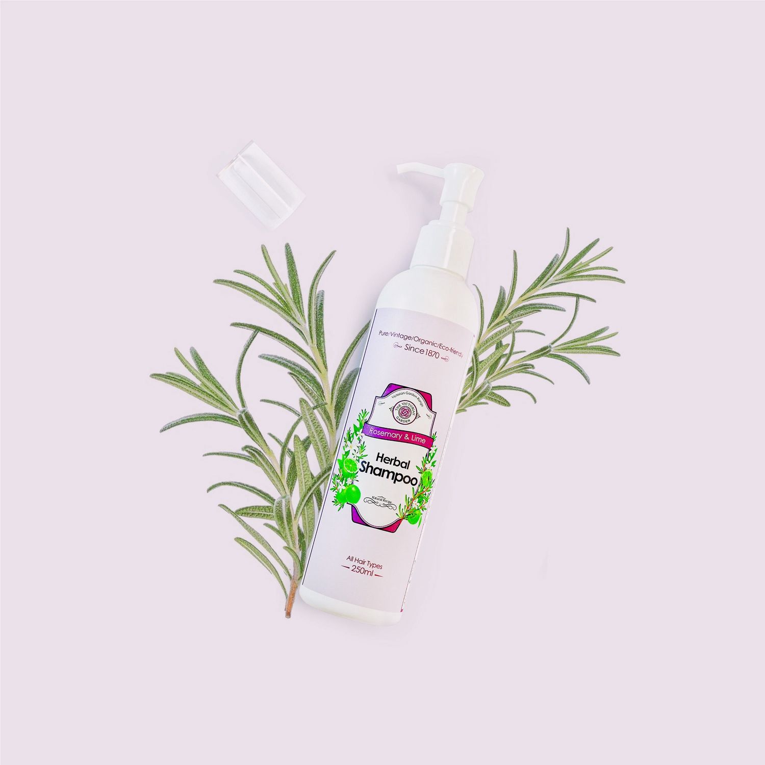 The Victorian Garden - Rosemary &amp; Lime Herbal Shampoo - 250ml