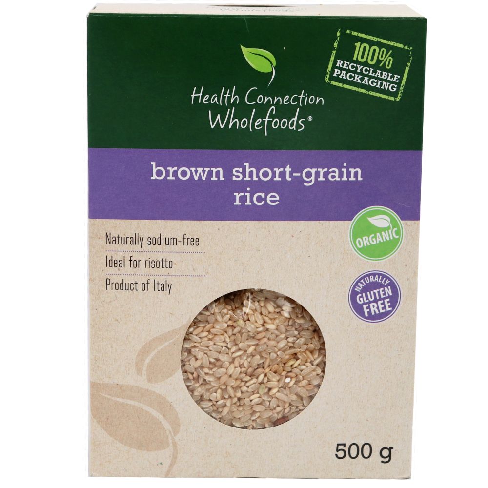 Health Connection Wholefoods - Rice, brown, short grain, organic - 500g