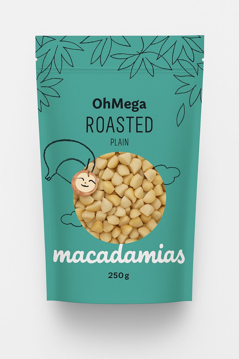 Oh Mega  - Roasted Macadamia Nuts - 250g