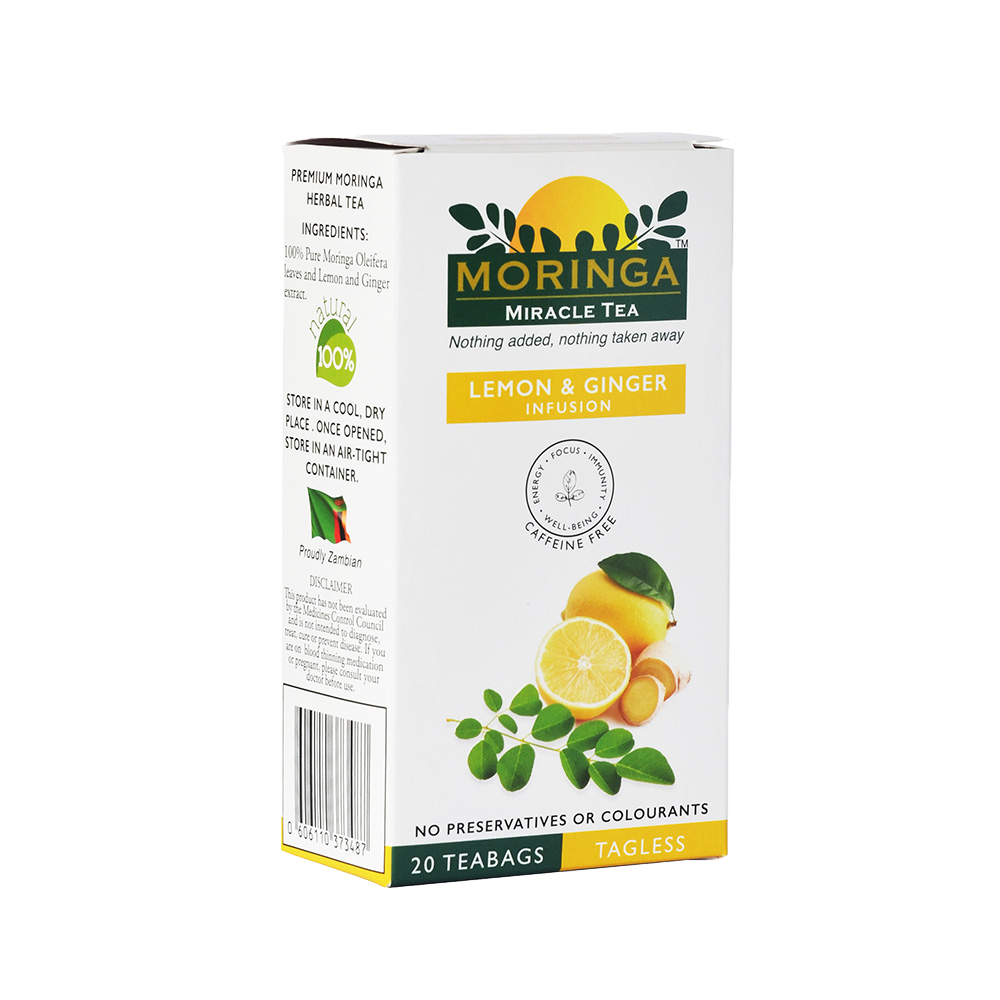 Moringa Intiative - Moringa Lemon &amp; Ginger Tea - 20s