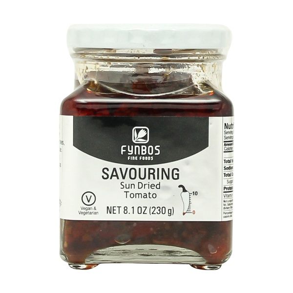 Fine Fynbos Foods - Savourings sun dried tomato - 250ml / 230g Fine Fynbos Foods - Savourings sun dried tomato - 250ml / 230g