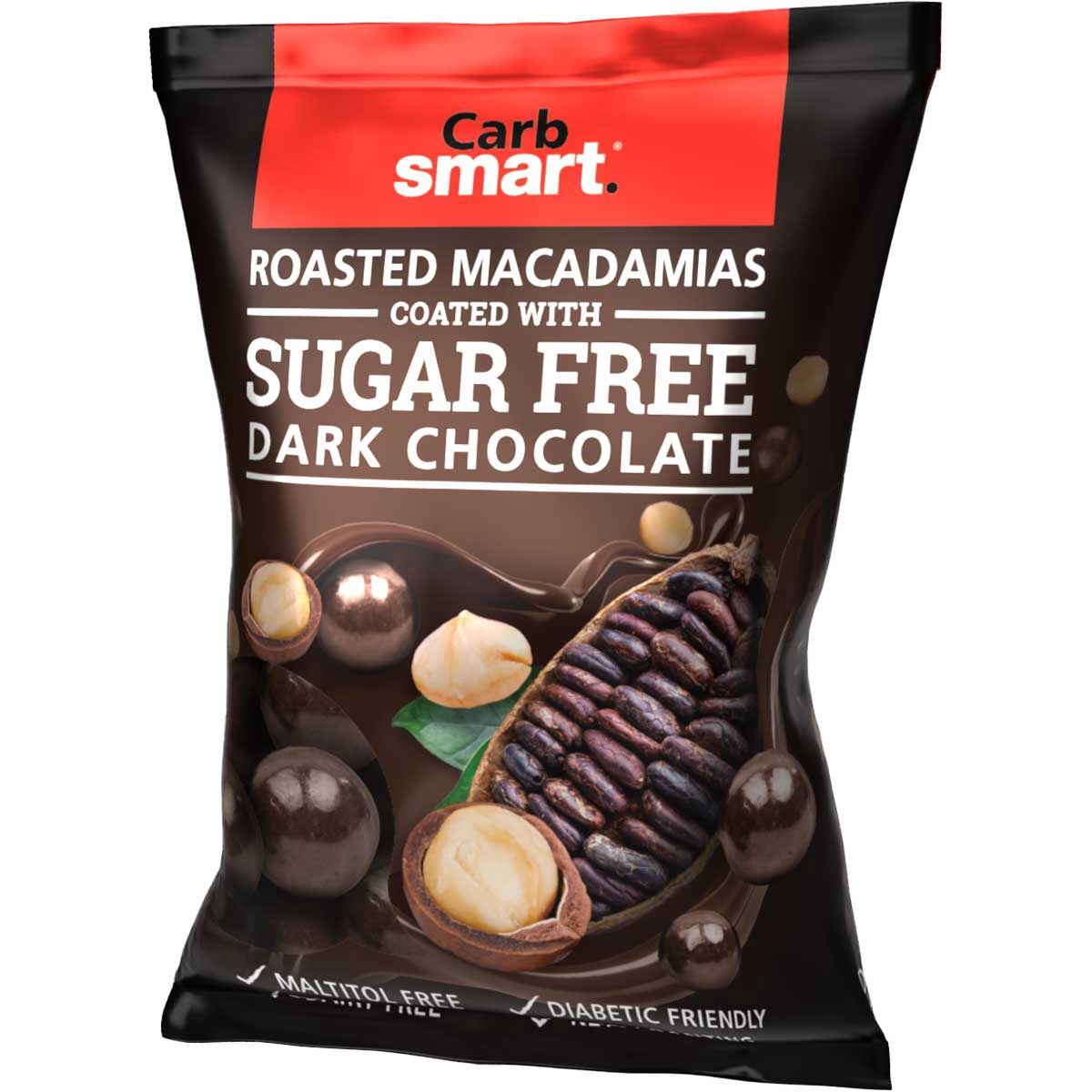 Carbsmart - Dark Chocolate Coated Macadamia - 80g Carbsmart - Dark Chocolate Coated Macadamia - 80g