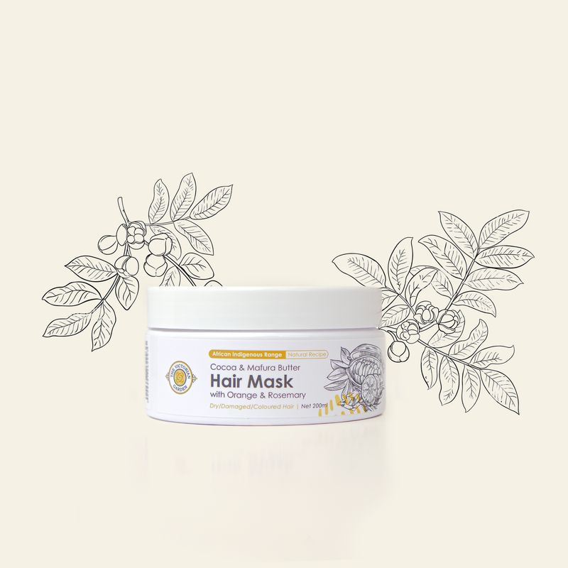 The Victorian Garden - Cocoa &amp; Mafura Butter Hair Mask with Orange &amp; Rosemary - 200ml