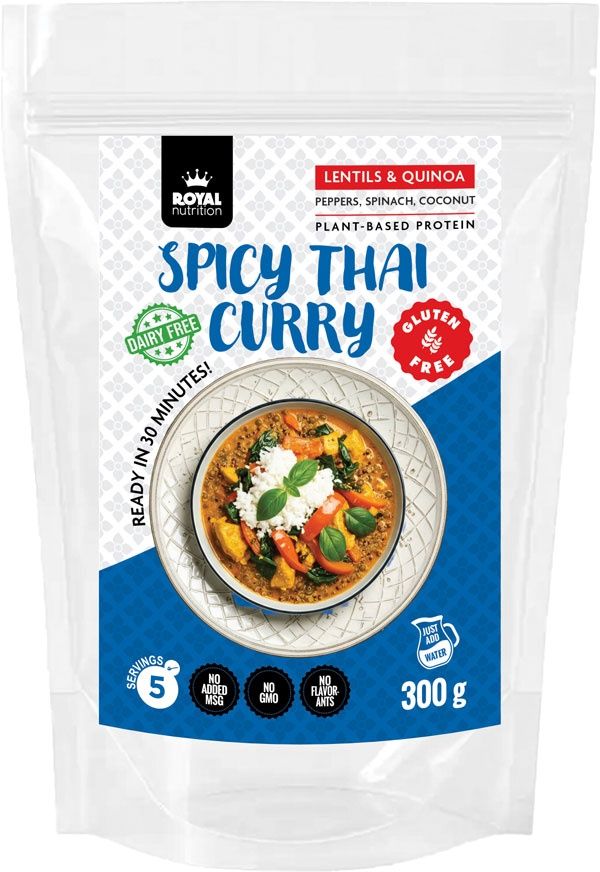 Royal Nutrition - Thai Coconut Curry Quinoa &amp; Lentils - 300g