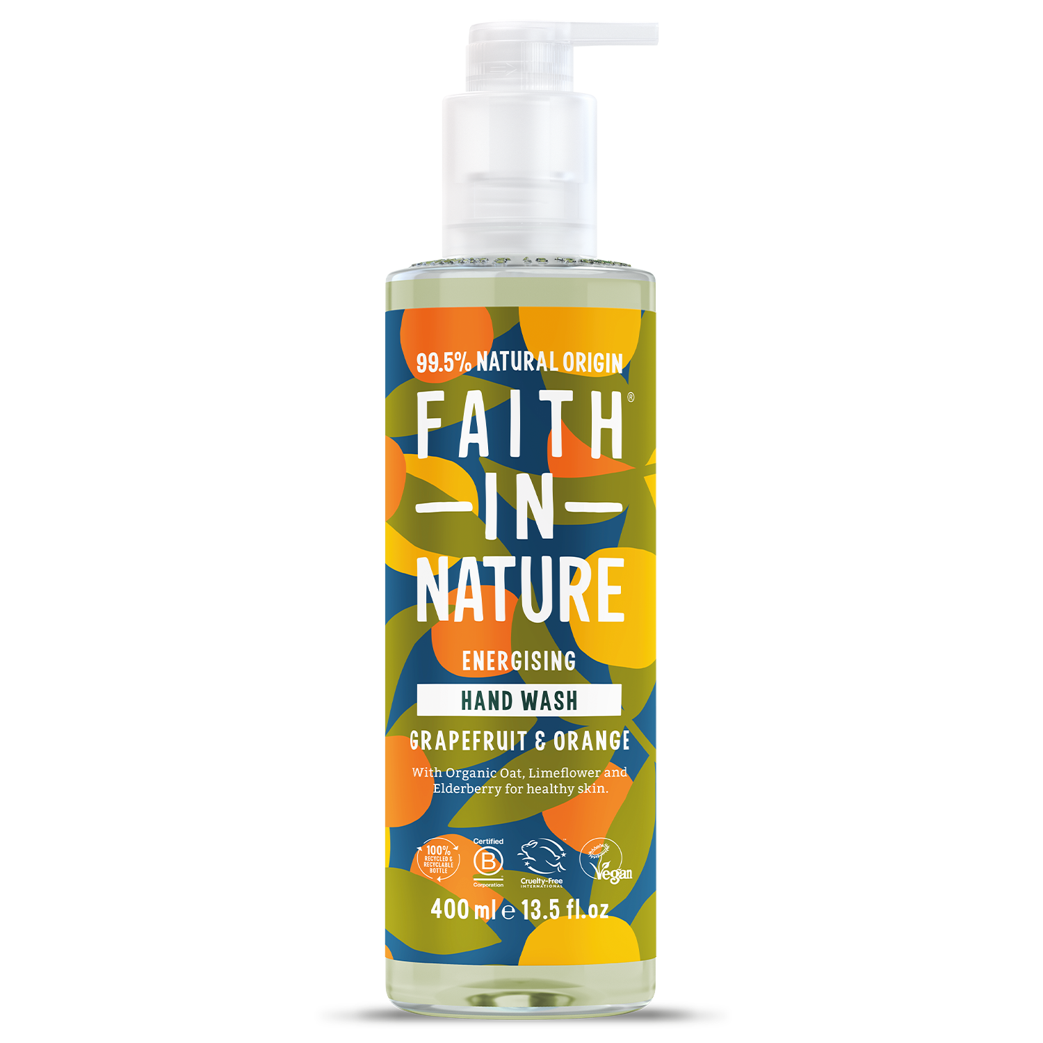 Faith In Nature - Hand Wash - 400ml, fragrance: Grapefruit &amp; Orange