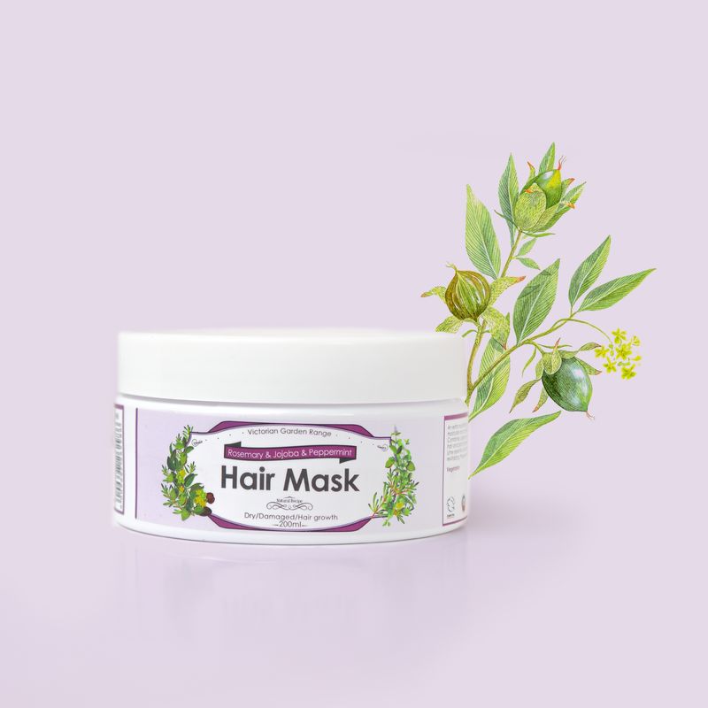 The Victorian Garden - Rosemary &amp; Jojoba Hair Mask with Peppermint - 200ml
