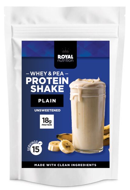 Royal Nutrition - Whey &amp; Pea Protein Shake - Plain - 450g