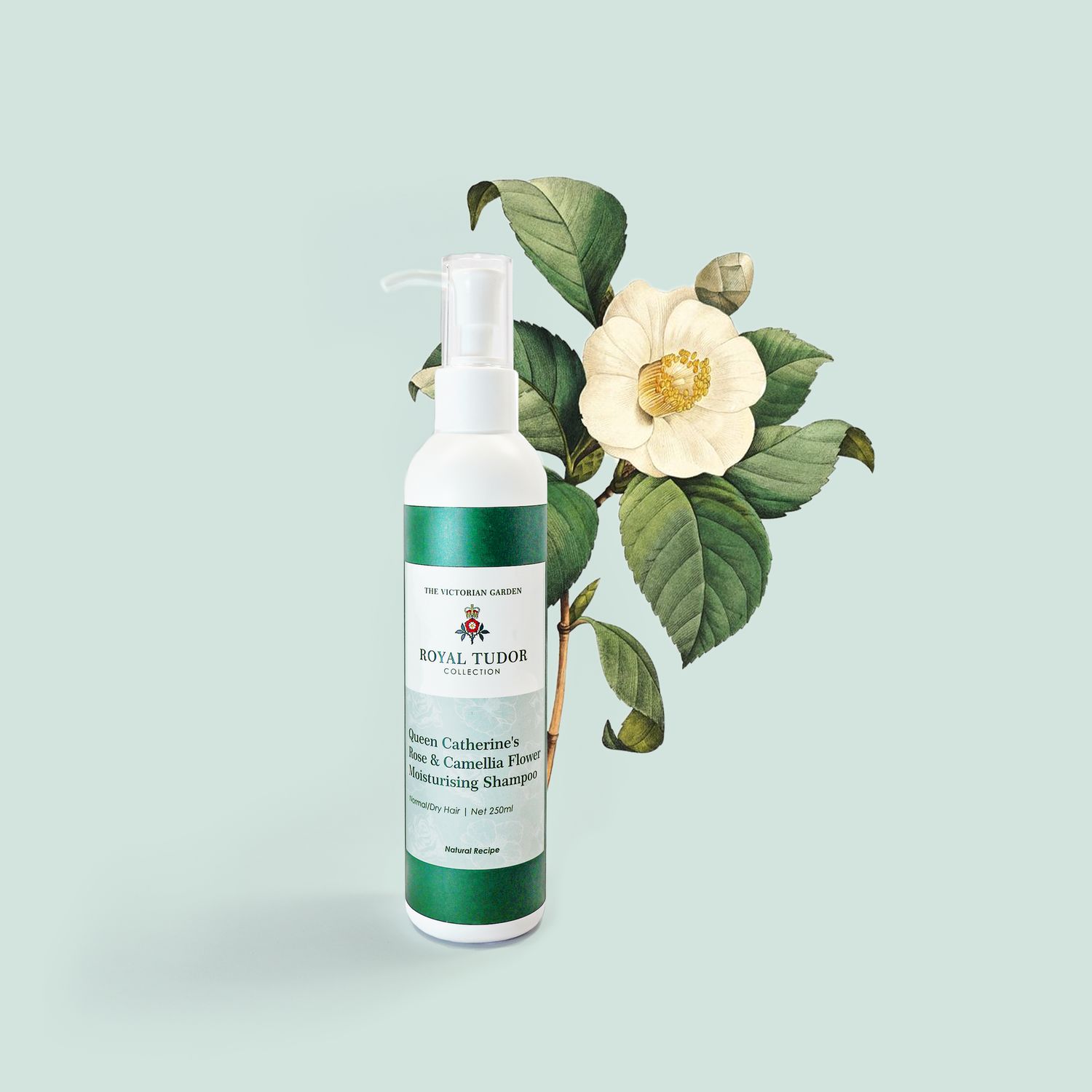 The Victorian Garden - Queen Catherine's Rose &amp; Camellia Flower Moisturising Shampoo - 250ml
