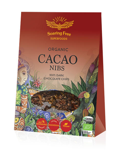 Soaring Free Superfoods - Cacao Nibs, size: 200g