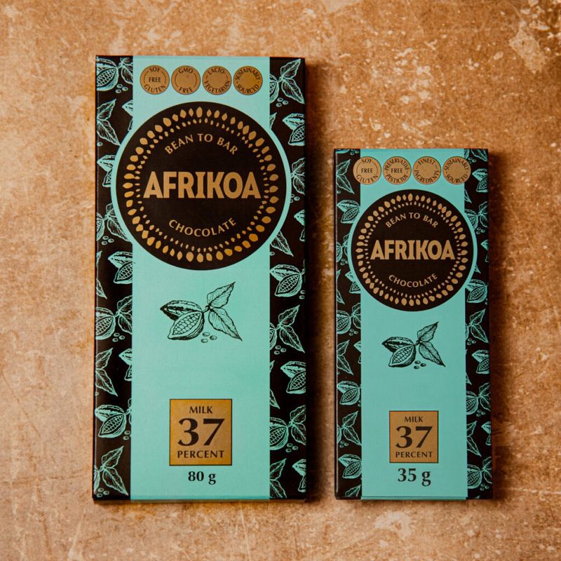 Afrikoa - Bar - 37% Milk Chocolate - 80g