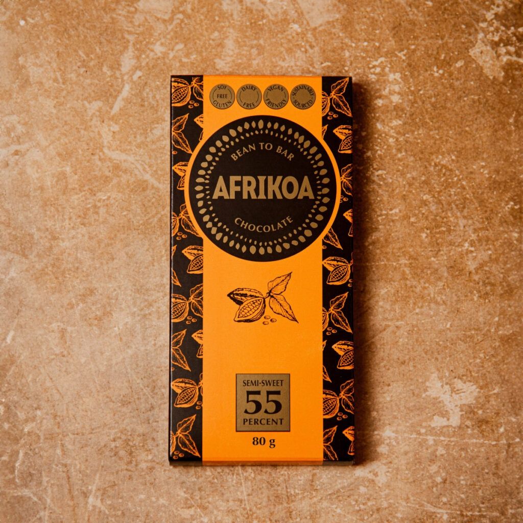 Afrikoa - Snack Bar - 55% Semi Sweet Chocolate - 35g