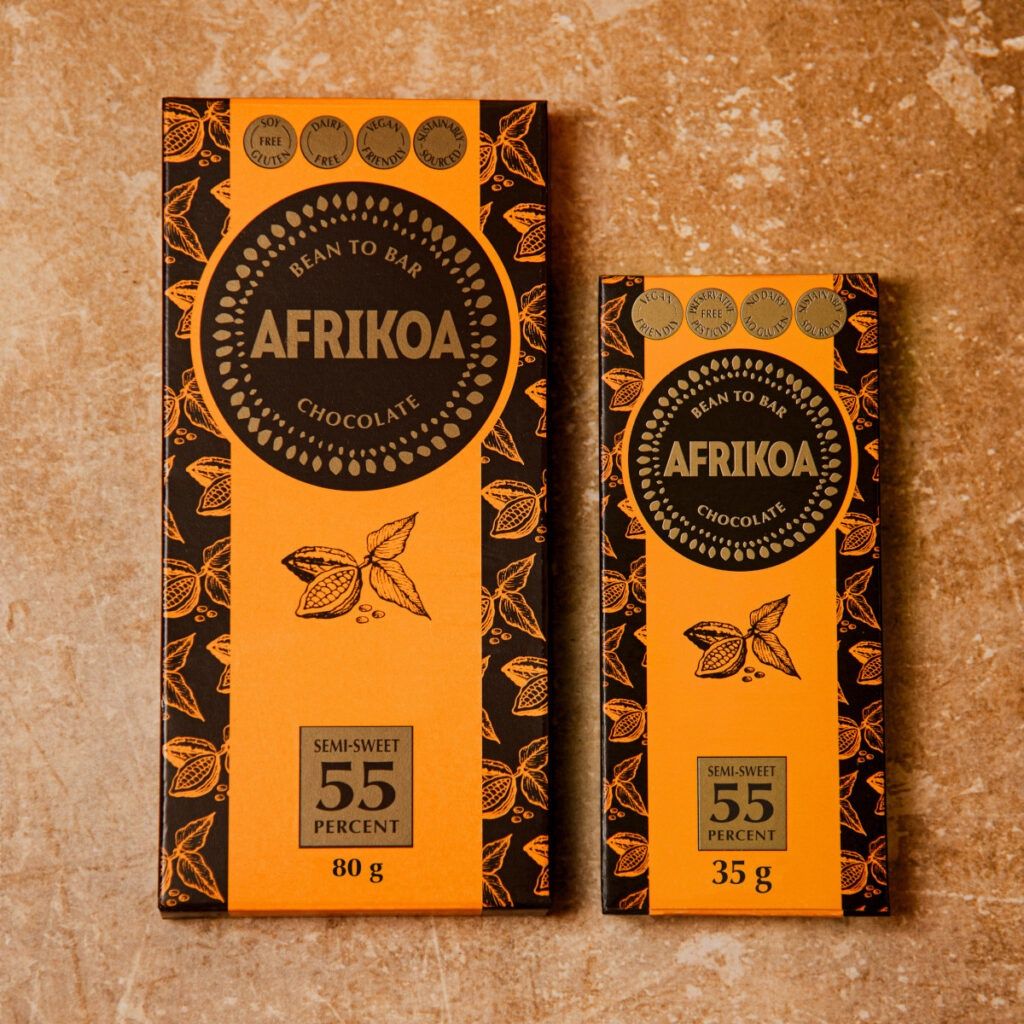 Afrikoa - Bar - 55% Semi Sweet Chocolate - 80g