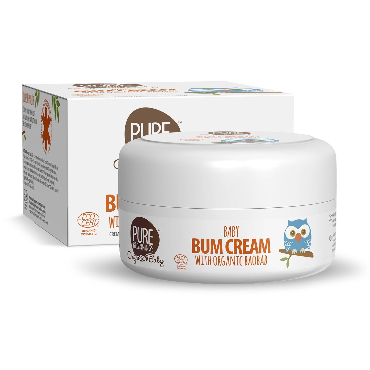Pure Beginnings - Baby Bum Cream with organic baobab - 50ml