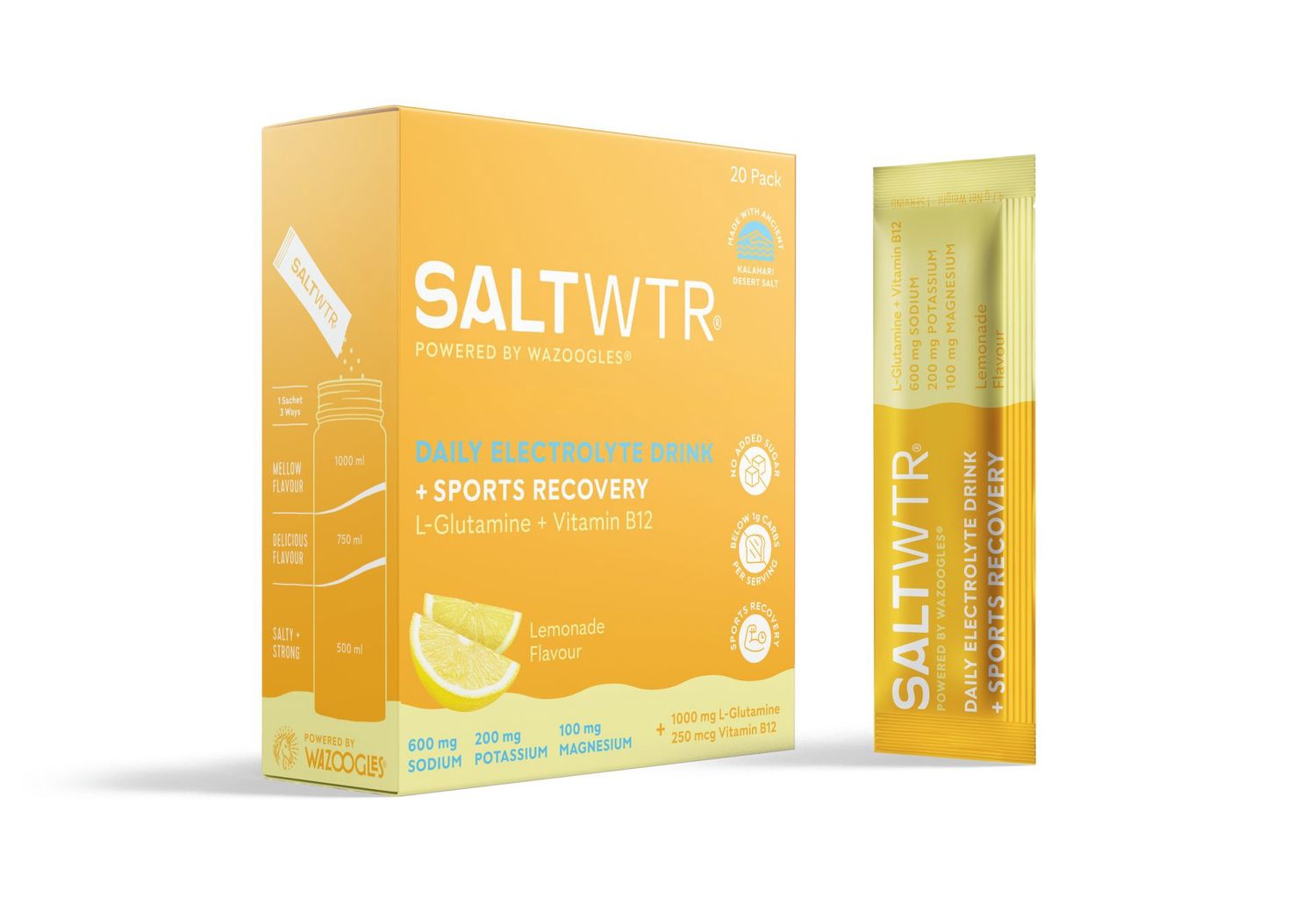 SaltWTR - Lemonade, size: 20 pack