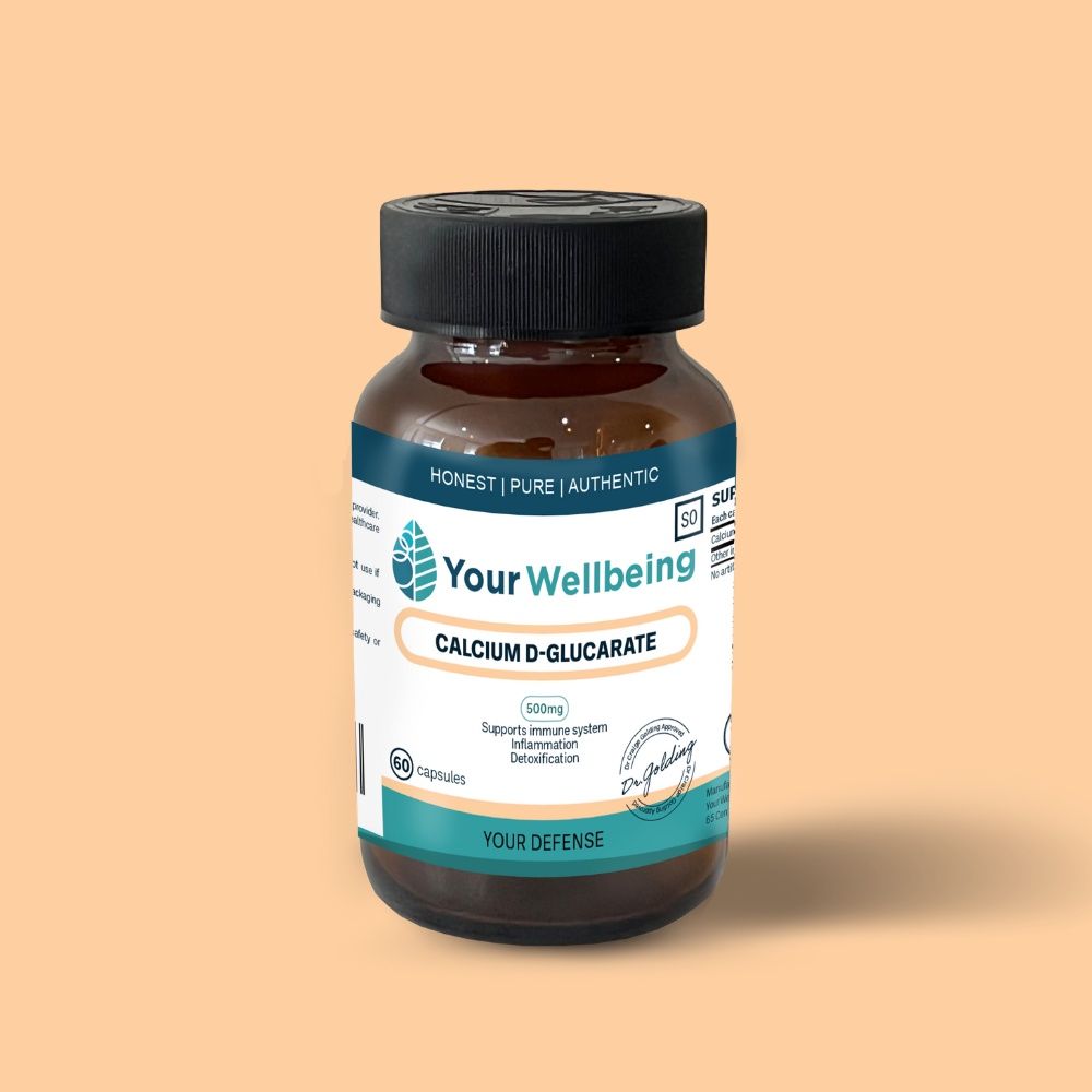 Your Wellbeing - Calcium D-Glucarate (500mg) 60 Vegicaps