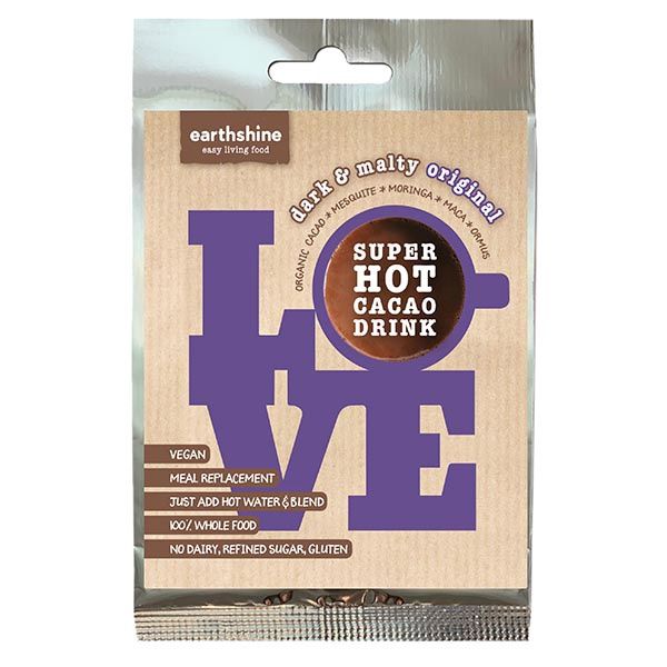 Earthshine - Super Hot Cacao Drink, Dark &amp; Malty, flavour: Original, size: 30g