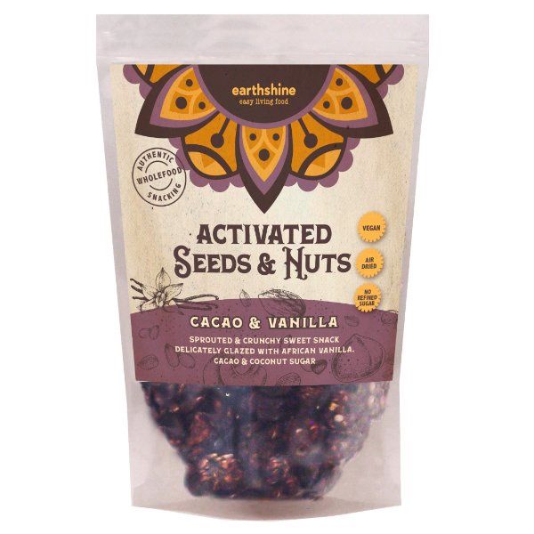 Earthshine - Activated Seeds &amp; Nuts, flavour: Cacao &amp; Vanilla - 165g