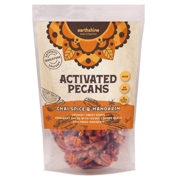 Earthshine - Activated Pecans, Chai Spice &amp; Mandarin - 165g