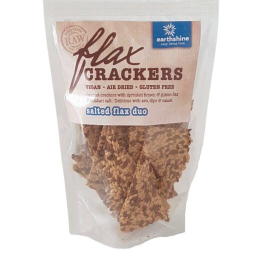 Earthshine - Flax Crackers - 90g, flavour: Salted Flax Duo