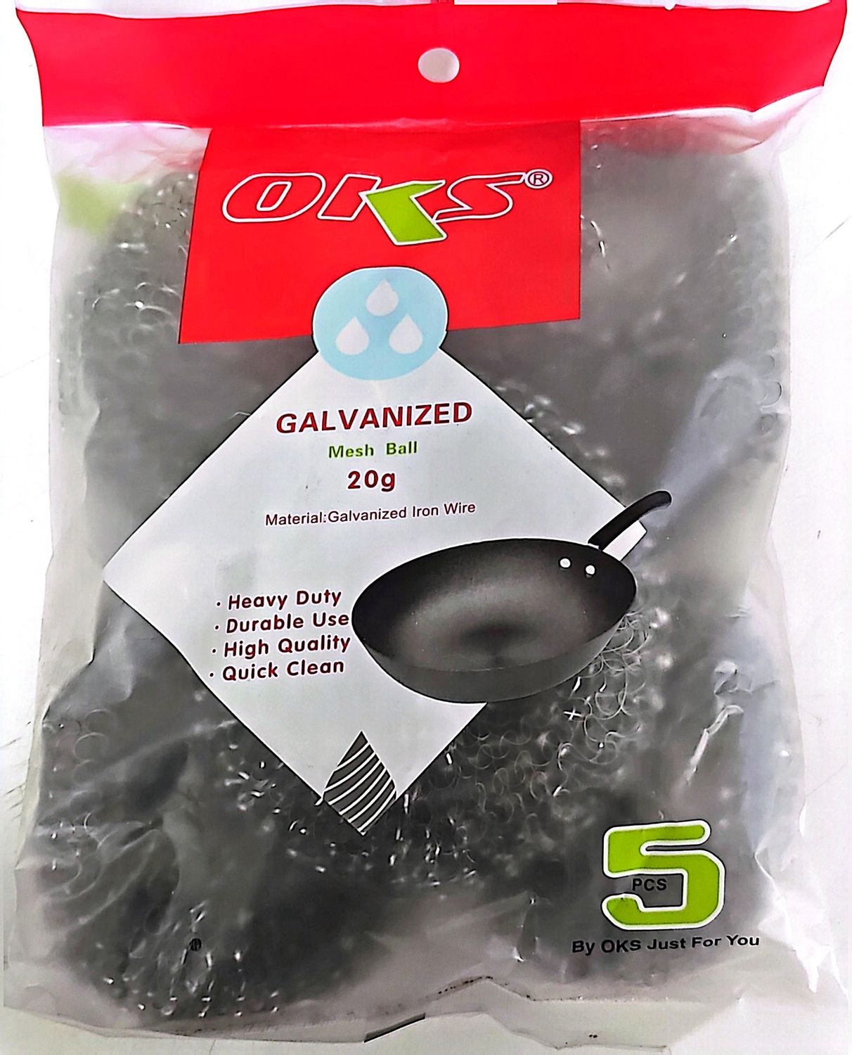 5 pc Steel Scourer Ball