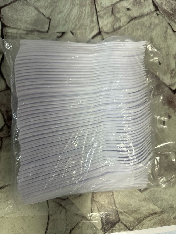 BB Plastic Fork White 100 pcs