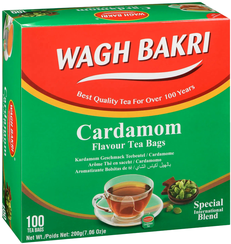 Wagh Bakri Cardamom 100 Tea Bags 200 gm