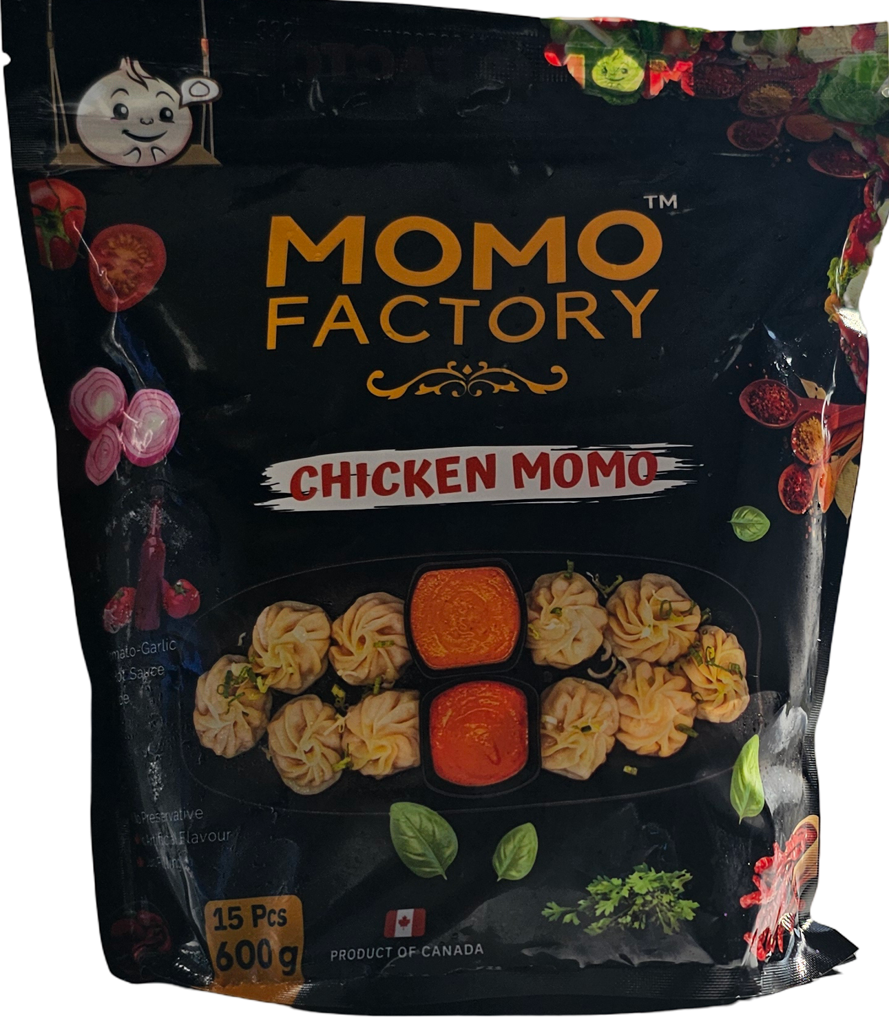 15 pcs Chicken Momo with Achar