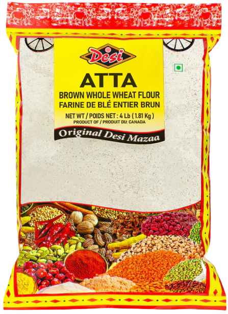 Desi Brown Wheat Flour 4 lbs