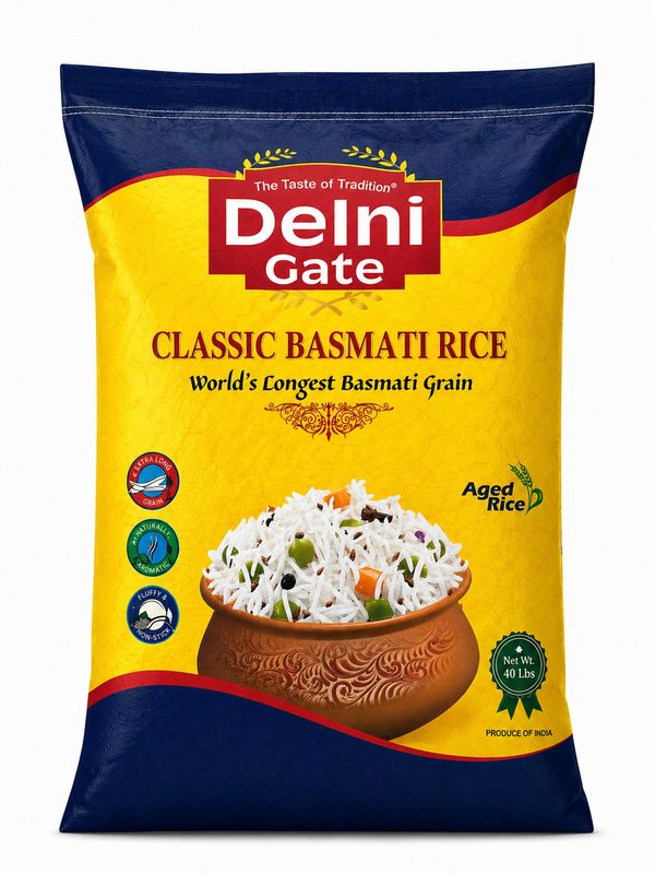 Delhi Gate Basmati Rice 40Lbs