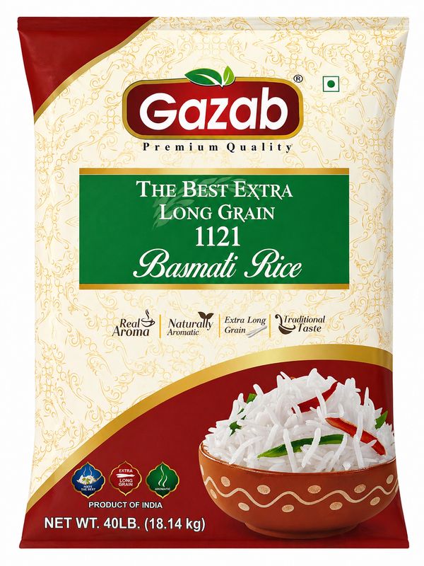 Gazab Basmati Rice XL 40LB