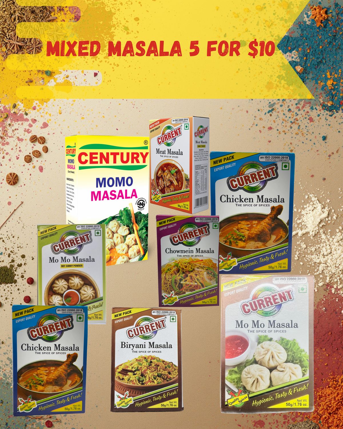 Masala Combo - 5 Spices Mixed