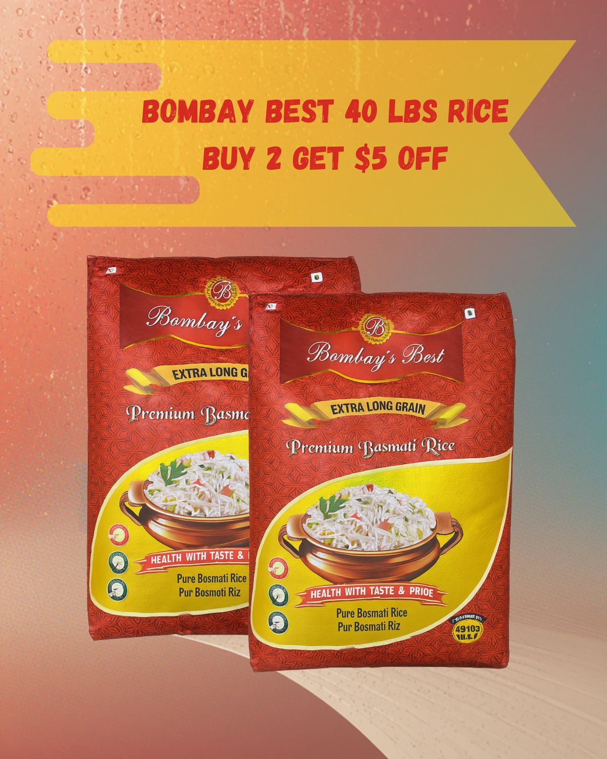 Bombay's Best  40Lbs 2 Bags Deal