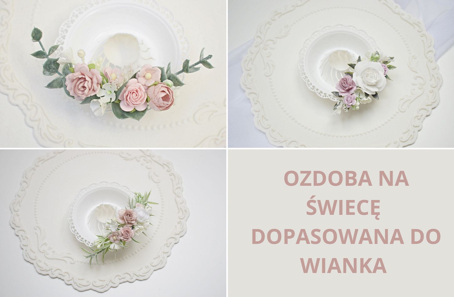 DOWOLNA Ozdoba na świecę pasująca do wybranego wianka