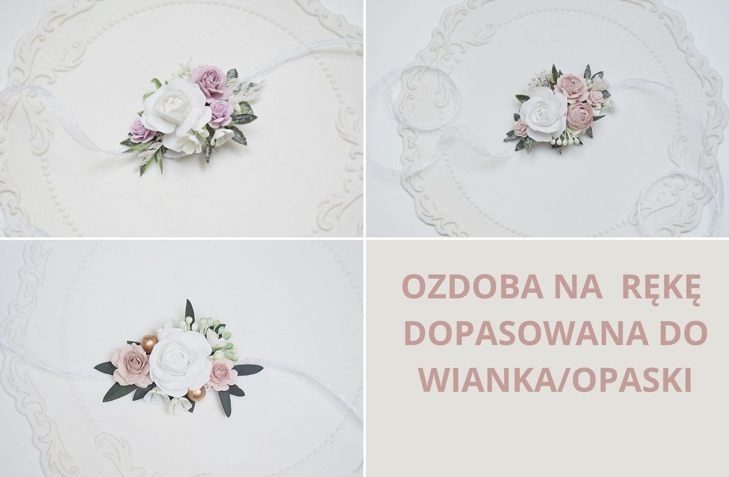 Ozdoba na rękę, dopasowana do wianka  /opaski