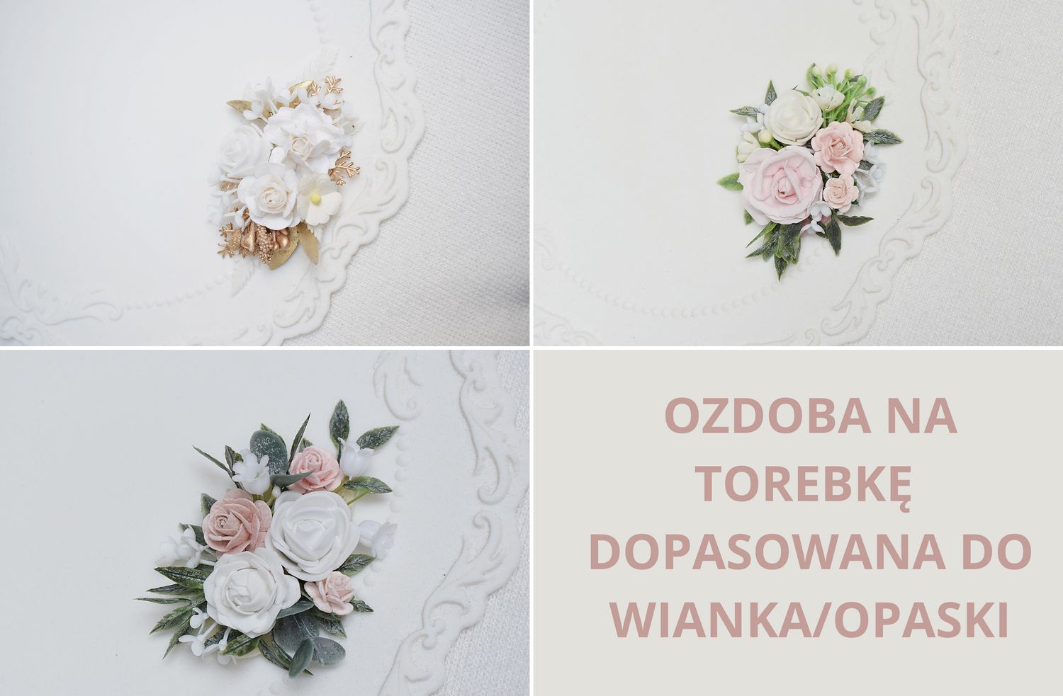 Ozdoba na torebkę, dopasowana do wianka  /opaski