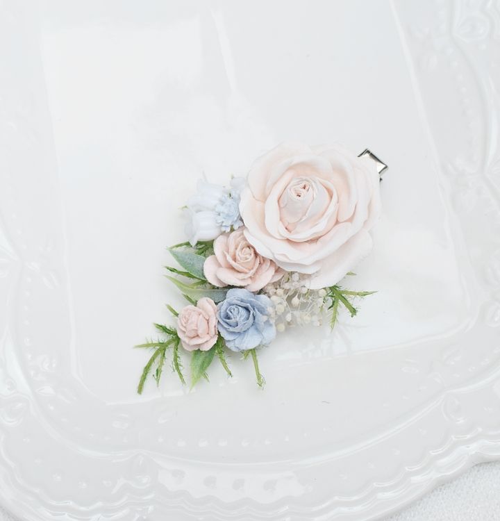 Spineczka wiosenny róż zieleń błękit