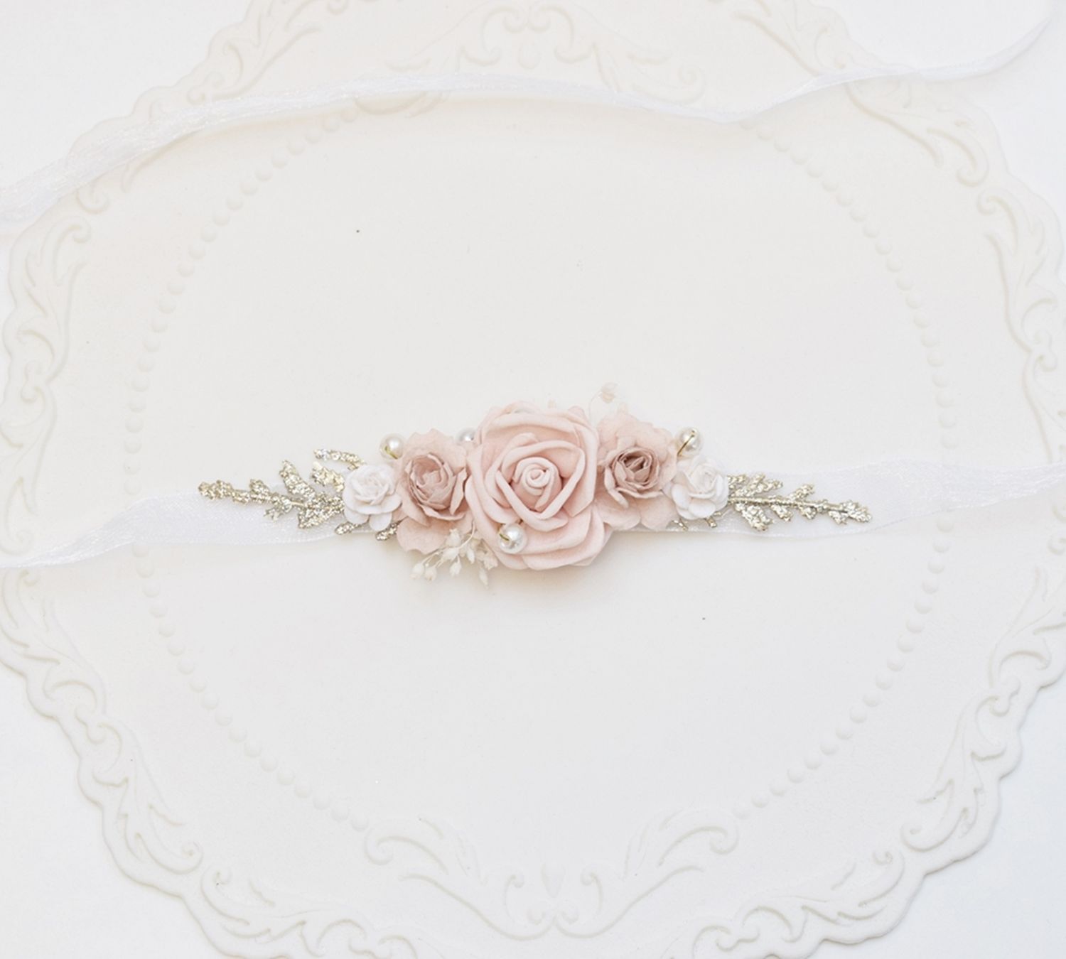 Pasek do sukienki łososiowy róż