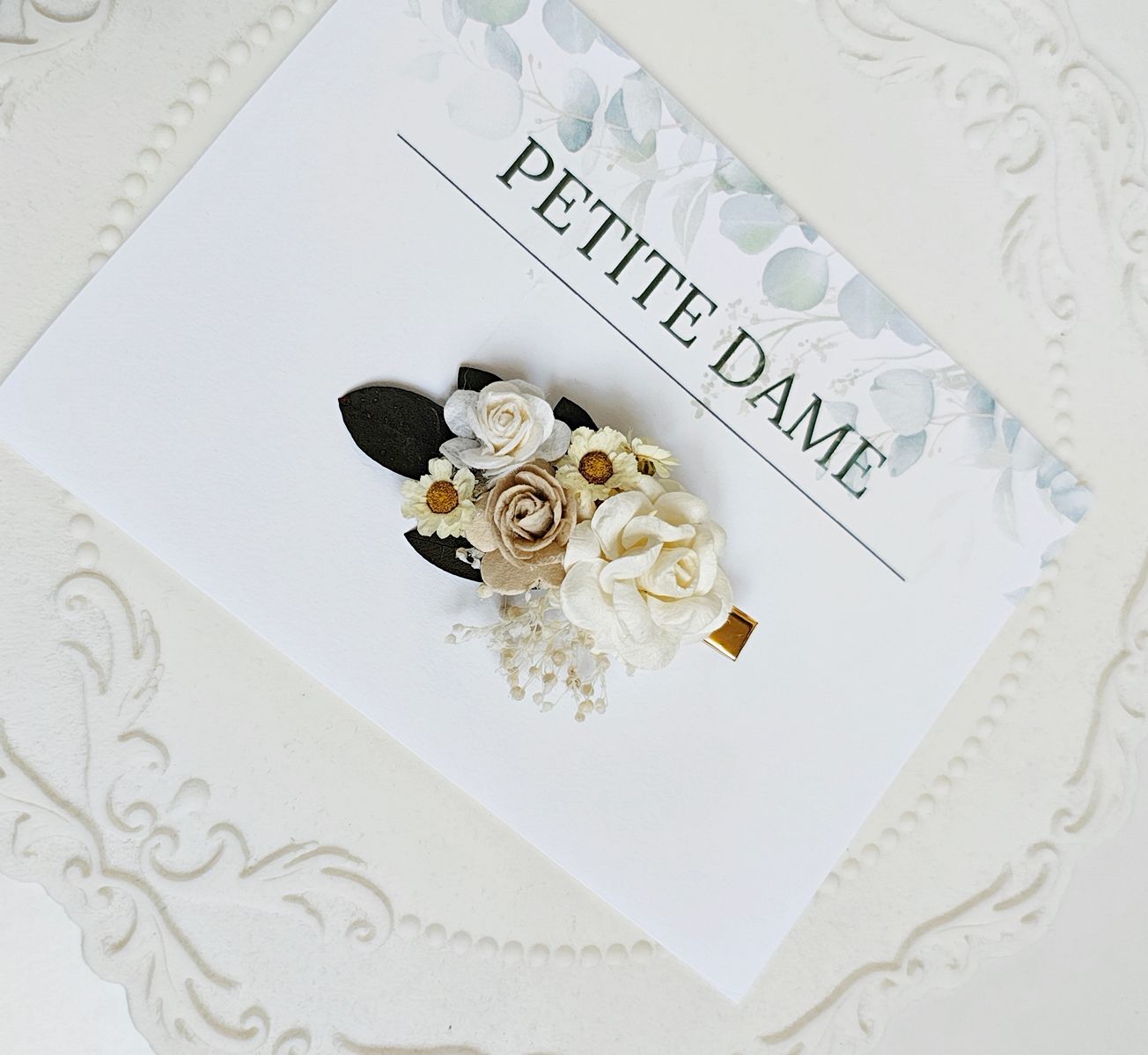 Spineczka boho zieleń, śmietanka