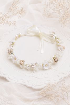 Wianuszek boho na chrzest, sesje, beż, śmietanka, ivory