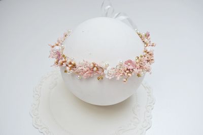 Wianuszek boho na chrzest, sesje, beż, śmietanka, ivory