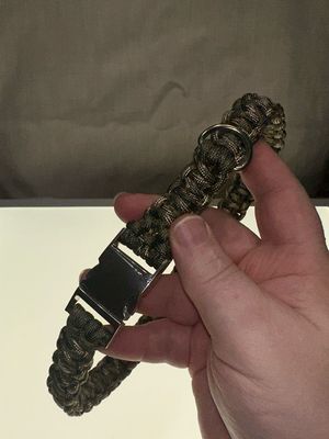 Camo Dog Collar With Silver Metal Quick Release Buckle