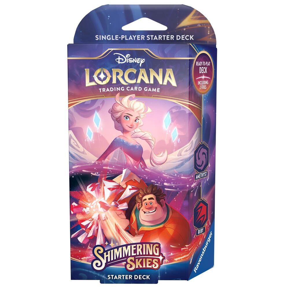 Disney Lorcana Trading Card Game: Shimmering Skies Amethyst & Ruby Starter Deck