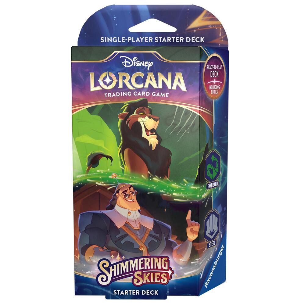 Disney Lorcana: Shimmering Skies - Starter Deck / Emerald & Steel Disney Lorcana: Shimmering Skies - Starter Deck / Emerald & Steel