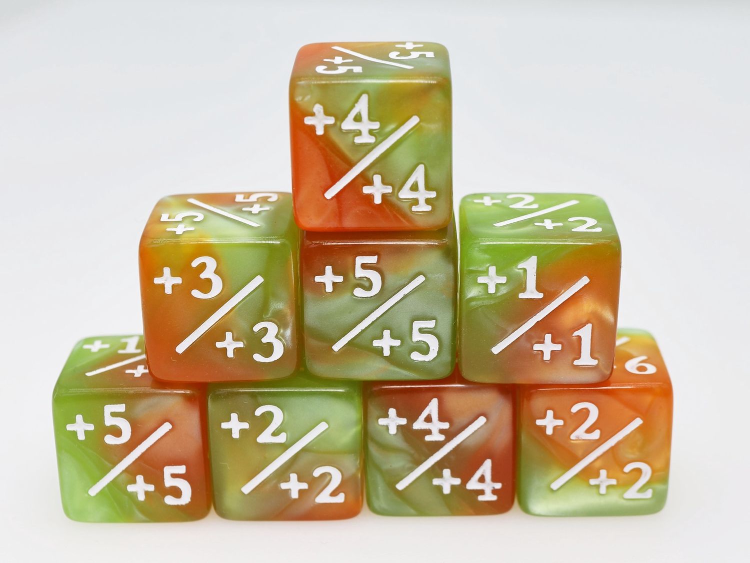 +1/+1 Green & Gold Counters - Set of 8
