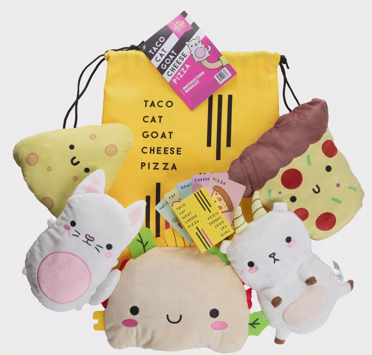 Taco Cat Goat Cheese Pizza Plush Mittens Set Taco Cat Goat Cheese Pizza Plush Mittens Set