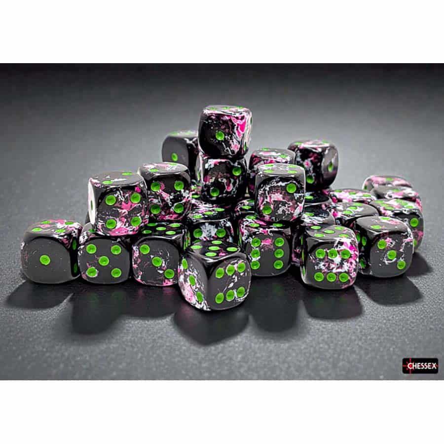 Brushed Dice: 12Mm D6 Paintball With Green Dice Block (36 Dice) Brushed Dice: 12Mm D6 Paintball With Green Dice Block (36 Dice)